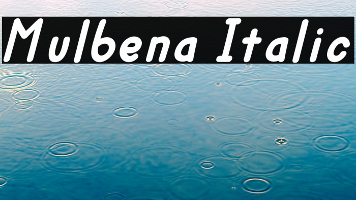 Mulbena Italic Example 1