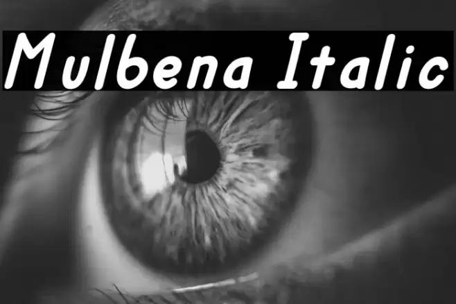 Mulbena Italic Font examples