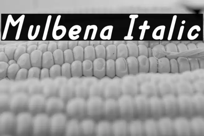Mulbena Italic Font examples