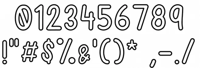 Mulbena Stroke Full Font OTHER CHARS