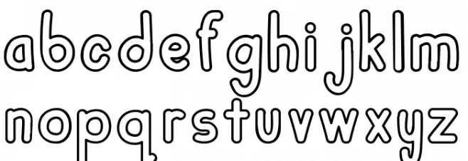 Mulbena Stroke Full Caratteri MINUSCOLO