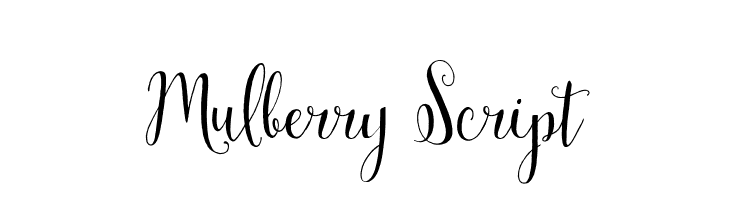 Mulberry Script  les polices de caractères gratuit tlcharger