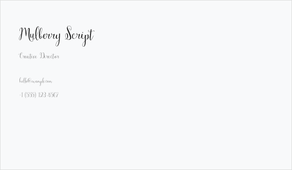 Mulberry Script Business Card