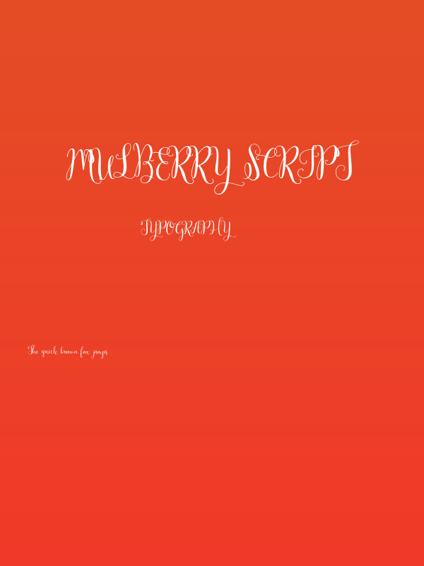 Mulberry Script Poster
