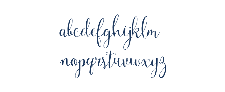 Mulberry Script Lowercase