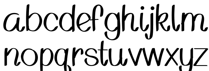 Mulberry Font LOWERCASE