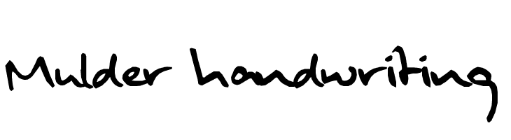 Mulder handwriting  لخطوط تنزيل