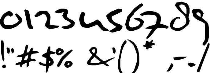 Mulder handwriting Font OTHER CHARS