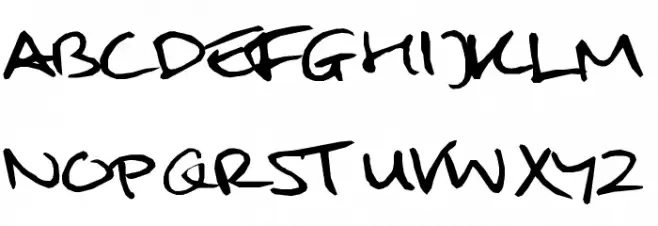 Mulder handwriting フォント 大文字