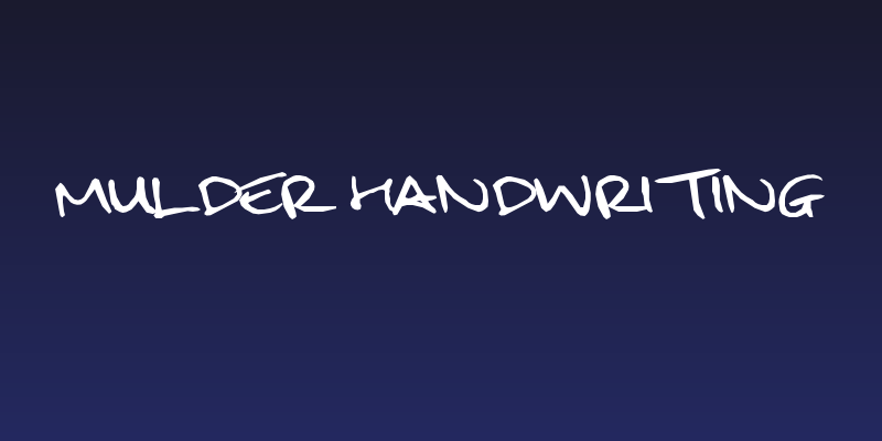 Mulder handwriting Social Header