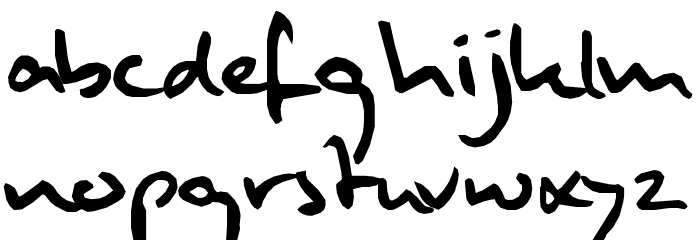 Mulder handwriting Font LOWERCASE