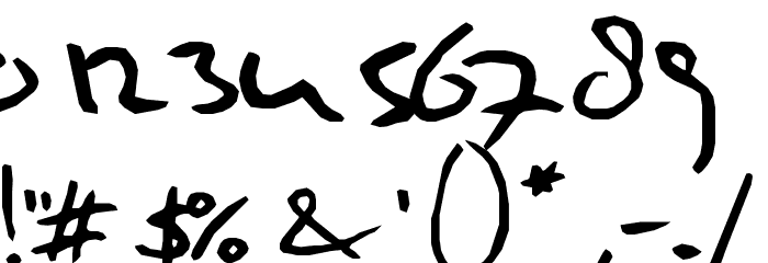 Mulder's handwriting Font OTHER CHARS