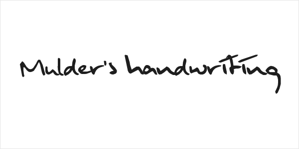 Mulder's handwriting Logo