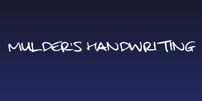 Mulder's handwriting Social Header