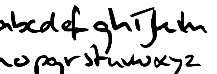 Mulder's handwriting Font LOWERCASE