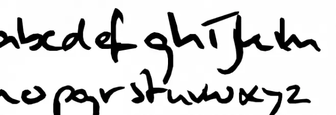 Mulder's handwriting フォント 小文字