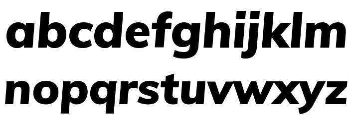 Muli Black Italic Schriftart Kleinbuchstaben