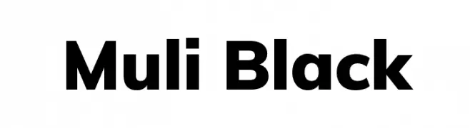 Muli Black  フリーフォントのダウンロード