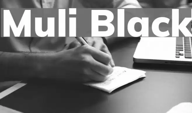 Muli Black Font examples