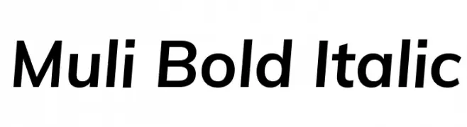 Muli Bold Italic  フリーフォントのダウンロード
