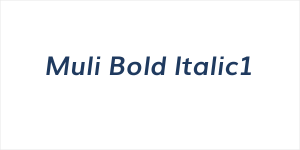 Muli Bold Italic1 Logo