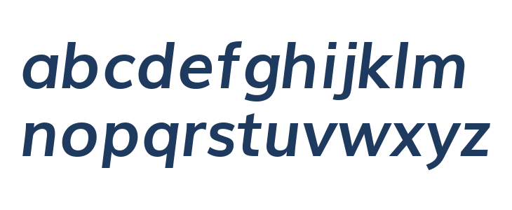 Muli Bold Italic1 Lowercase