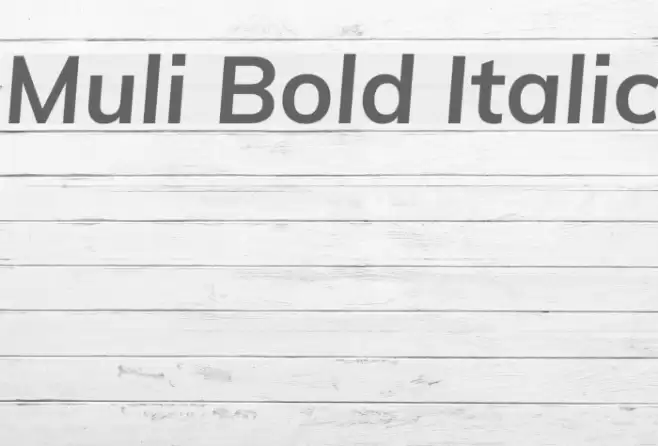Muli Bold Italic Font examples