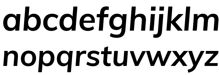 Muli Bold Italic Font LOWERCASE