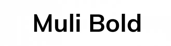 Muli Bold  フリーフォントのダウンロード