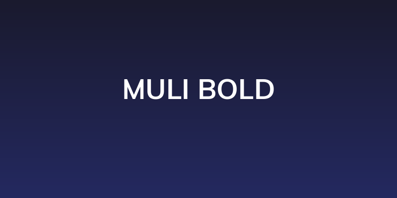 Muli Bold Social Header