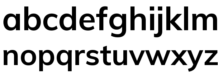 Muli Bold Font LOWERCASE