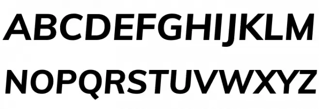 Muli ExtraBold Italic 字体 大写