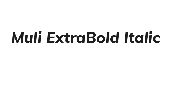 Muli ExtraBold Italic Logo