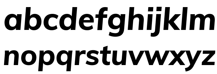 Muli ExtraBold Italic Font LOWERCASE