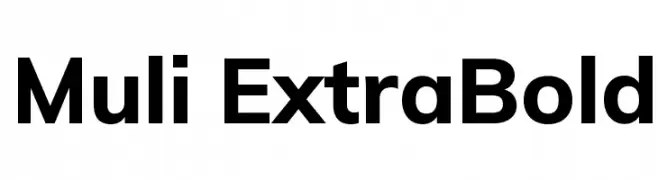 Muli ExtraBold  フリーフォントのダウンロード