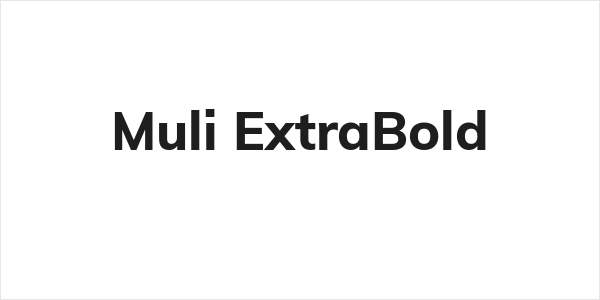 Muli ExtraBold Logo
