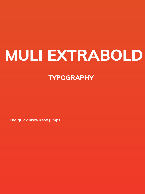 Muli ExtraBold Poster