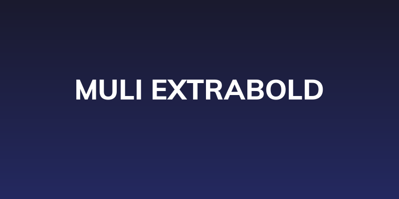 Muli ExtraBold Social Header
