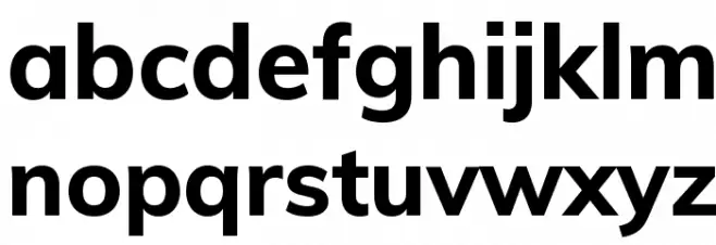 Muli ExtraBold フォント 小文字