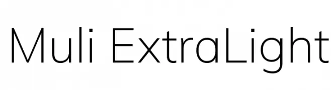 Muli ExtraLight  フリーフォントのダウンロード