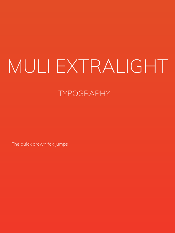 Muli ExtraLight Poster
