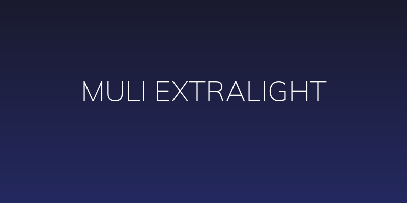 Muli ExtraLight Social Header