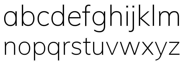 Muli ExtraLight Font LOWERCASE