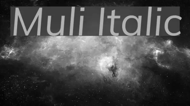 Muli Italic Example 1