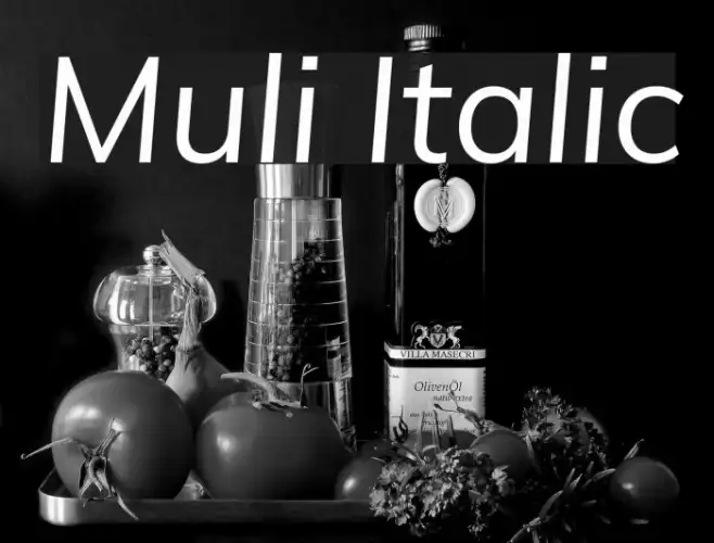 Muli Italic Example 3