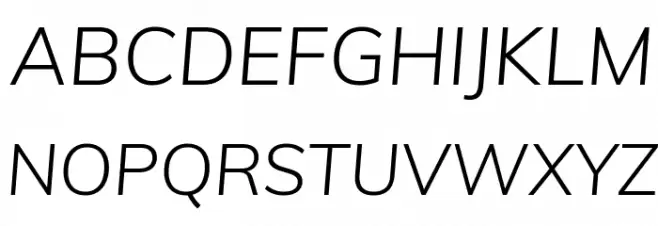Muli Light Italic Font Litere mari