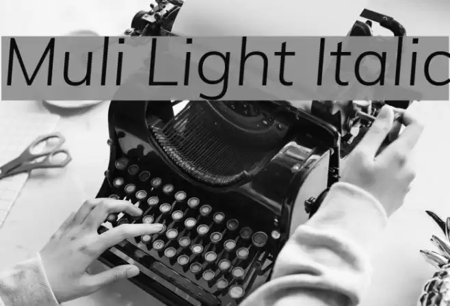 Muli Light Italic Font examples