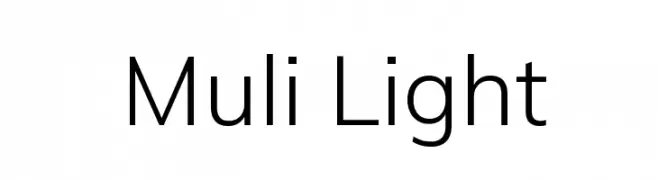Muli Light  नि: शुल्क फ़ॉन्ट्स डाउनलोड