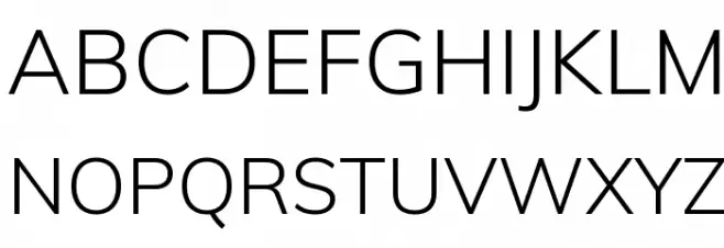 Muli Light Schriftart Groß