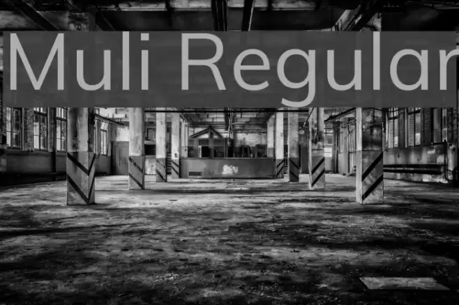Muli Regular Шрифта examples